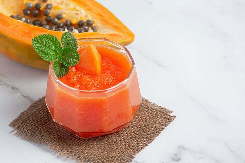 papaya juice for bloating issue